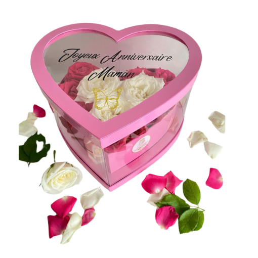 Coffret Cœur – Roses Élégance