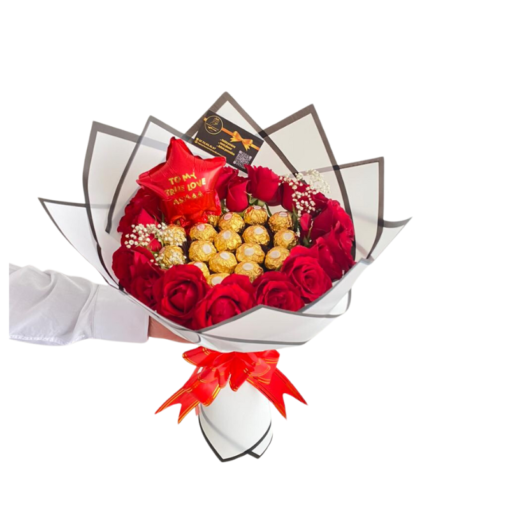 Bouquet Prestige – Roses et Chocolats