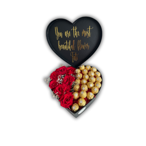 Coffret-Cadeau "Amour et Douceur" en Forme de Cœur