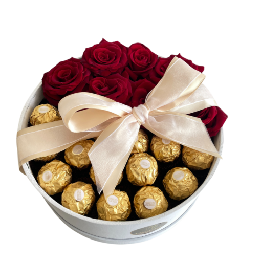 Boîte Cadeau Roses & Chocolats